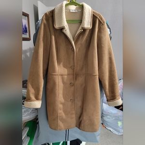 D&CO. Tan Suede and Sherpa Coat - Medium